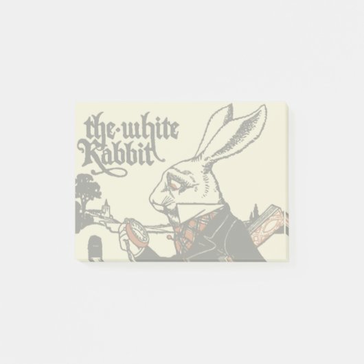 Alice White Rabbit Classic Wonderland Post-it Klebezettel (Vorderseite)