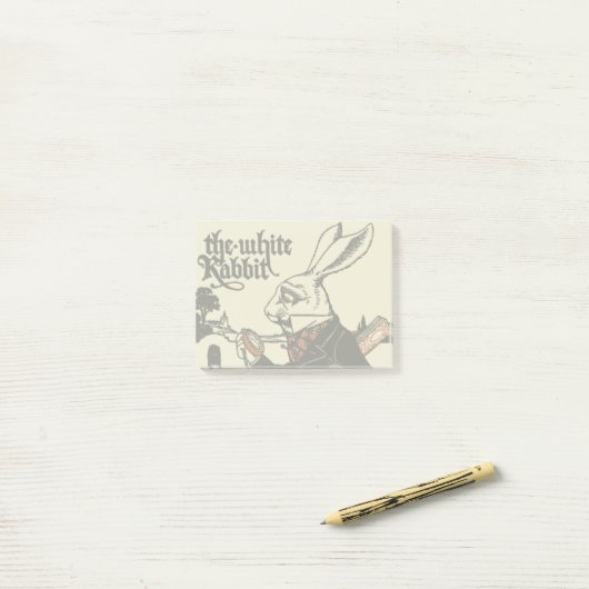 Alice White Rabbit Classic Wonderland Post-it Klebezettel (Auf Schreibtisch)