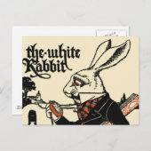 Alice White Rabbit Classic Wonderland Postkarte (Vorne/Hinten)