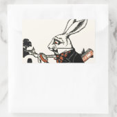 Alice White Rabbit Classic Wonderland Rechteckiger Aufkleber (Tasche)