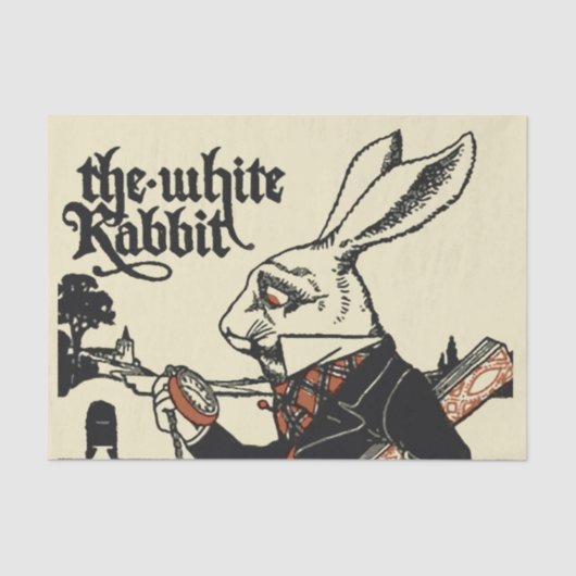 Alice White Rabbit Classic Wonderland Seidenpapier (Vorderseite)