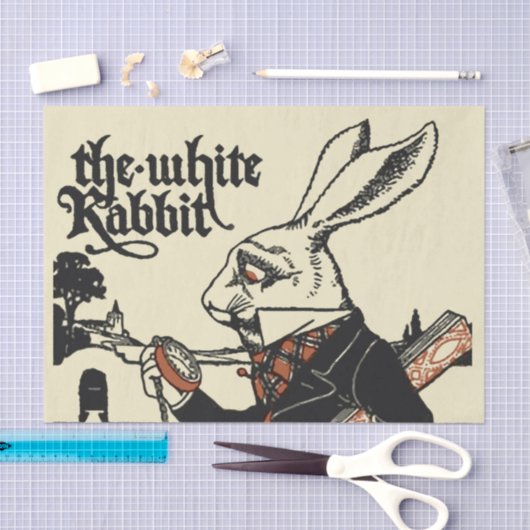 Alice White Rabbit Classic Wonderland Seidenpapier (Handwerk)