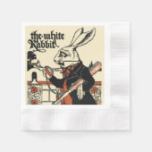 Alice White Rabbit Classic Wonderland Serviette (Vorderseite)