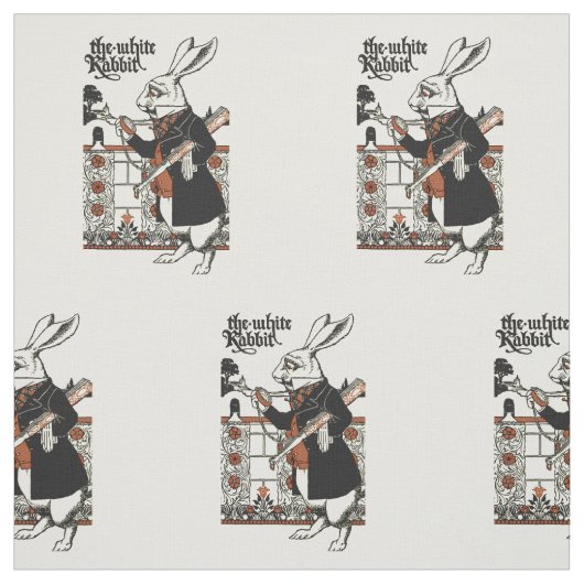 Alice White Rabbit Classic Wonderland Stoff (Muster)