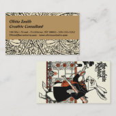 Alice White Rabbit Classic Wonderland Visitenkarte (Vorne/Hinten)