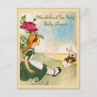 Alice & White Rabbit Wonderland Babydusche