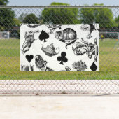 Alice White Rabbit Wonderland Cheshire Cat Banner (Insitu)