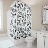 Alice White Rabbit Wonderland Cheshire Cat Duschvorhang (Beispiel)