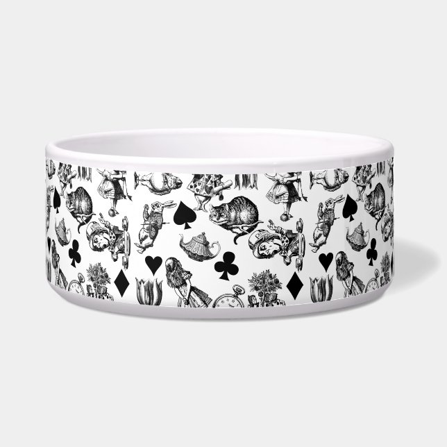 Alice White Rabbit Wonderland Cheshire Cat Napf (Vorderseite)