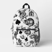 Alice White Rabbit Wonderland Classic Bedruckter Rucksack (Vorderseite)