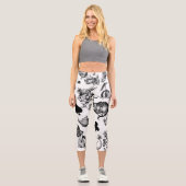 Alice White Rabbit Wonderland Classic Capri Leggings (Vorderseite)