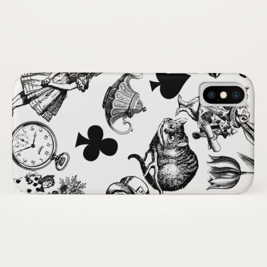 Alice White Rabbit Wonderland Classic Case-Mate iPhone Hülle (Rückseite (Horizontal))