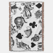 Alice White Rabbit Wonderland Classic Decke (Vorderseite Vertikal)