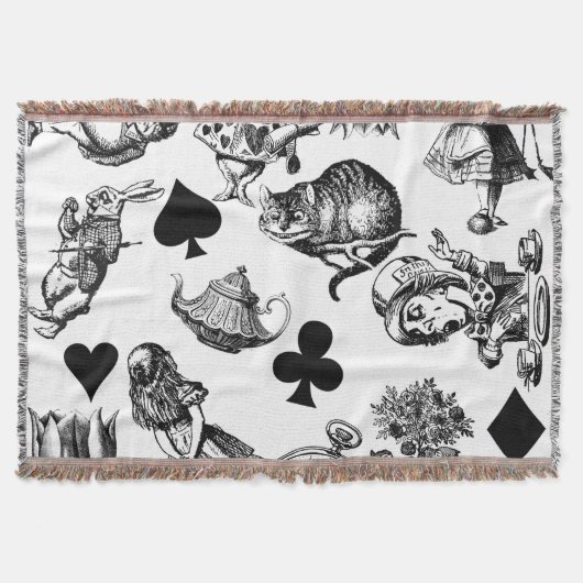 Alice White Rabbit Wonderland Classic Decke (Vorderseite)