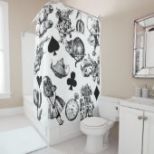 Alice White Rabbit Wonderland Classic Duschvorhang (Beispiel)