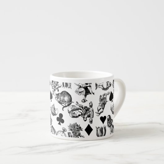 Alice White Rabbit Wonderland Classic Espressotasse (Vorderseite Rechts)
