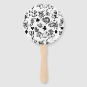 Alice White Rabbit Wonderland Classic Fächer (Rückseite)