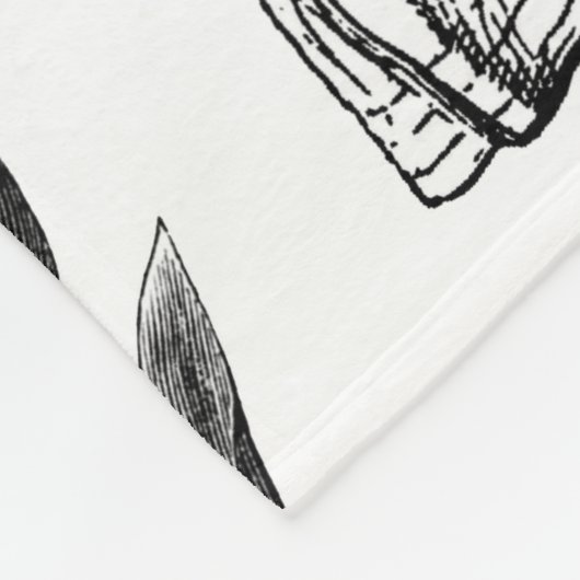 Alice White Rabbit Wonderland Classic Fleecedecke (Ecke)