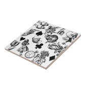 Alice White Rabbit Wonderland Classic Fliese (Seite)