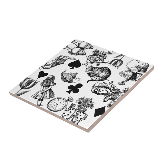 Alice White Rabbit Wonderland Classic Fliese (Seite)
