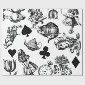 Alice White Rabbit Wonderland Classic Geschenkpapier (Flach)