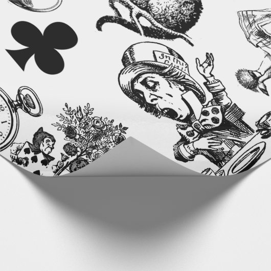 Alice White Rabbit Wonderland Classic Geschenkpapier (Ecke)
