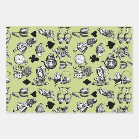 Alice White Rabbit Wonderland Classic Geschenkpapier Set (Vorderseite 2)