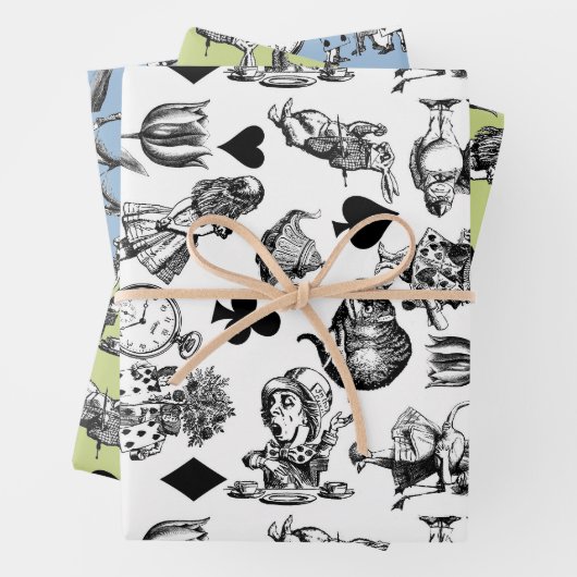 Alice White Rabbit Wonderland Classic Geschenkpapier Set (Beispiel)