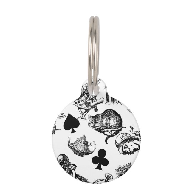 Alice White Rabbit Wonderland Classic Haustiermarke (Vorderseite)