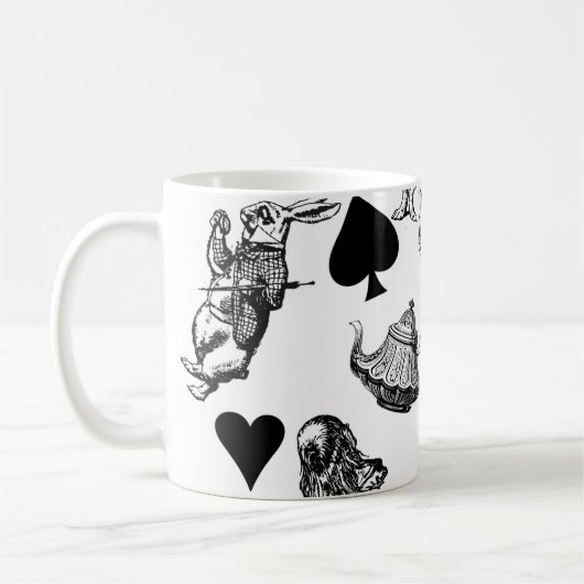 Alice White Rabbit Wonderland Classic Kaffeetasse (Links)