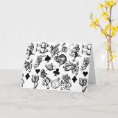 Alice White Rabbit Wonderland Classic Karte (Gelbe Blume)