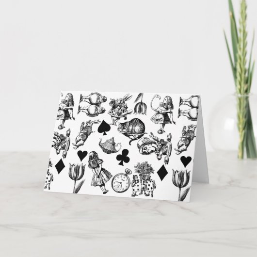 Alice White Rabbit Wonderland Classic Karte (Vorderseite)