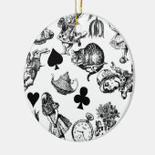 Alice White Rabbit Wonderland Classic Keramik Ornament (Links)