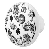 Alice White Rabbit Wonderland Classic Keramikknauf (Rechts)