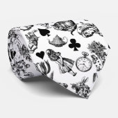 Alice White Rabbit Wonderland Classic Krawatte (Gerollt)