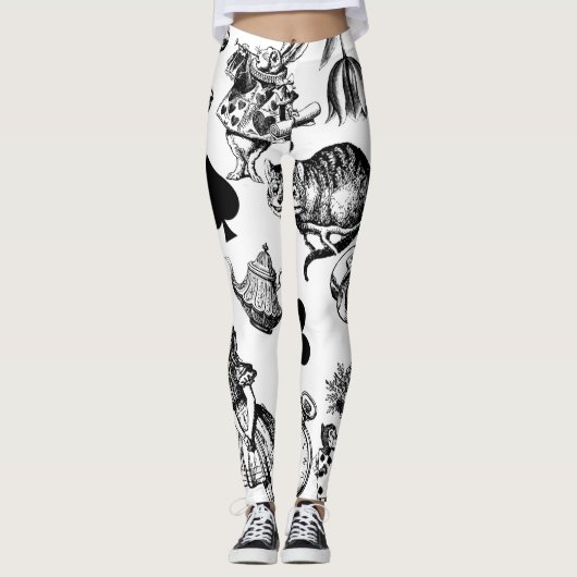 Alice White Rabbit Wonderland Classic Leggings (Vorderseite)