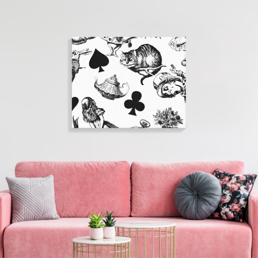 Alice White Rabbit Wonderland Classic Leinwanddruck (Insitu (Wohnzimmer))