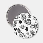 Alice White Rabbit Wonderland Classic Magnet (Vorderseite/Rückseite)