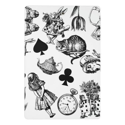 Alice White Rabbit Wonderland Classic Mini Klemmbrett (Rückseite)