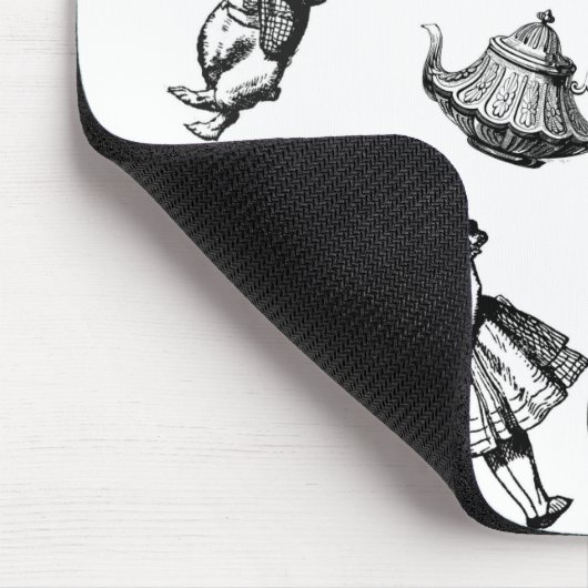 Alice White Rabbit Wonderland Classic Mousepad (Ecke)