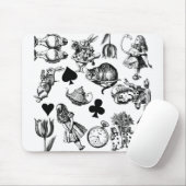 Alice White Rabbit Wonderland Classic Mousepad (Mit Mouse)