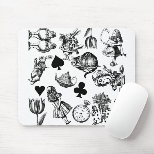 Alice White Rabbit Wonderland Classic Mousepad (Mit Mouse)