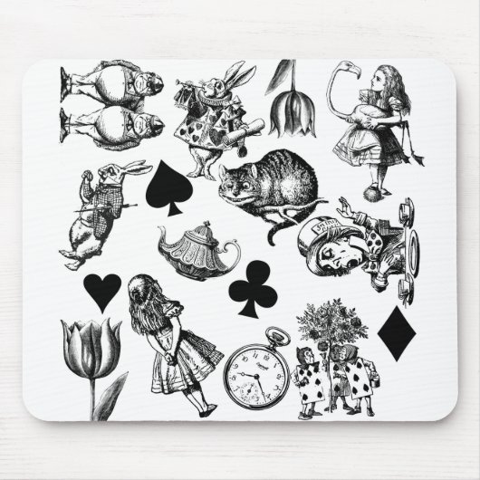 Alice White Rabbit Wonderland Classic Mousepad (Vorne)