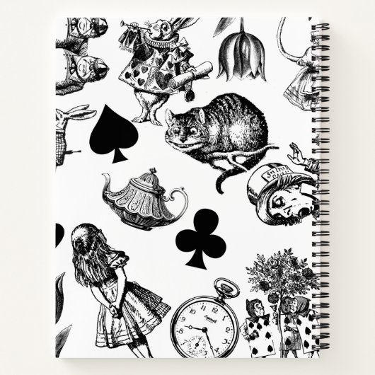 Alice White Rabbit Wonderland Classic Notizblock (Rückseite)