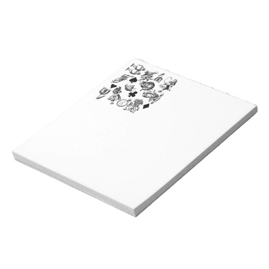 Alice White Rabbit Wonderland Classic Notizblock (Rotiert)