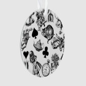 Alice White Rabbit Wonderland Classic Ornament (Vorderseite)