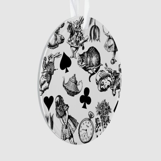 Alice White Rabbit Wonderland Classic Ornament (Vorderseite)
