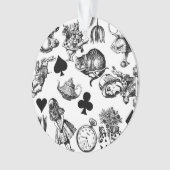 Alice White Rabbit Wonderland Classic Ornament (Vorderseite)