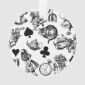 Alice White Rabbit Wonderland Classic Ornament (Vorderseite)