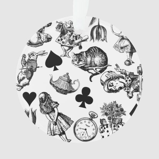 Alice White Rabbit Wonderland Classic Ornament (Vorderseite)